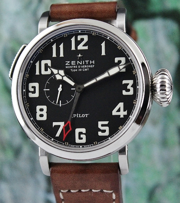 (image for) Zenith Pilot Montre D'Aeronef Type 20 GMT Automatic Watch / 03.2430.693/21.C723
